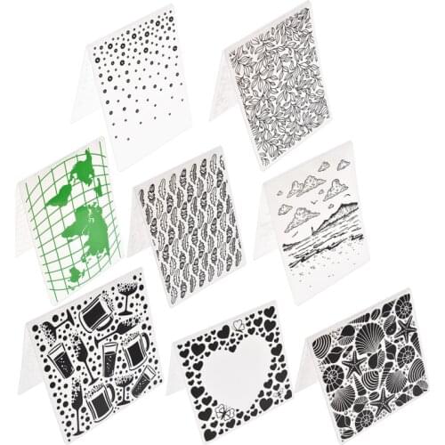 Lychee Life Plastic Embossing Folders Transparent Template Photo Album Decoration Making Scrapbooking Craft Card Diy Crafts