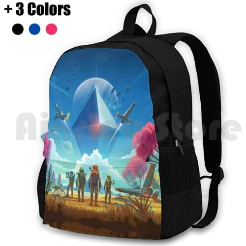 No ManS Sky Outdoor Hiking Backpack Waterproof Camping Travel No Mans Sky Games Gaming Gaming Art