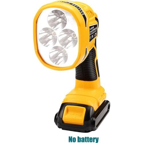 For Dewalt 18V 20V Led Portable Spotlight Super Bright Led Work Light Rechargeable Lampe Led light by Tool battery Pistol/Portab