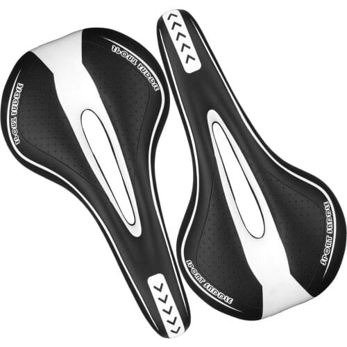 Comfortable Bicycle Seat Saddle Breathable Soft Bike Seat Cushion With Central Relief Zone for Road Mountain Bike FK88