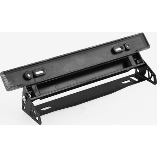 Universal 1 Pcs Racing Carbon Fiber Adjustable Number Auto Car License Plate Frame Holder Mount Bracket Car-styling
