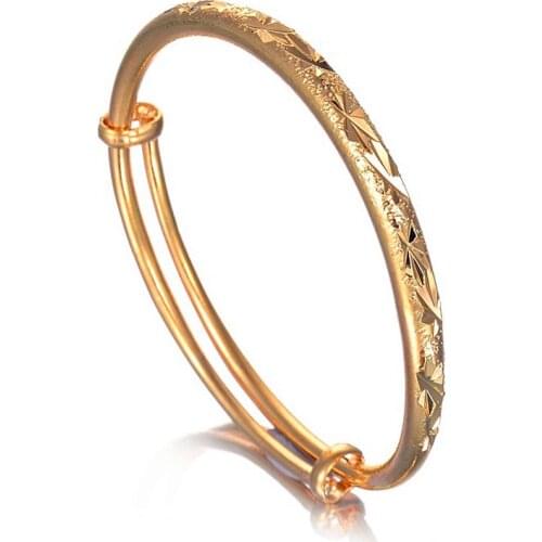 Fashion Jewelry Bracelet Snowflake Gold Color Copper Brass Opening Adjustable Bangle For Women Accessories Anniversary Gift