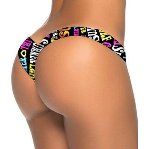 Women Brazilian Print Bikini Bottom Thong Bathing Beach Swimsuit Swimwear Biquini Bikinis 2021 Mujer Maillot De Bain Femme