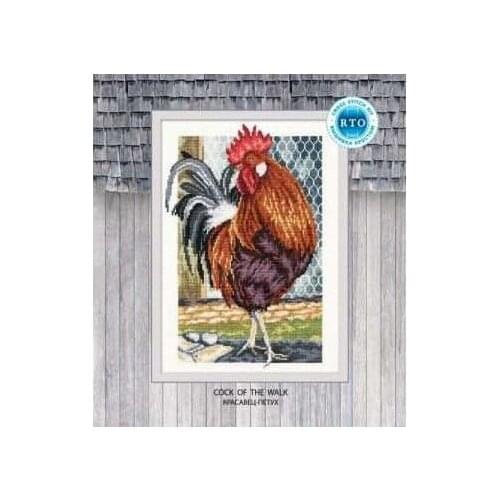Gold Collection Lovely Counted Cross Stitch Kit Cock of the Walk Rooster Animal rto