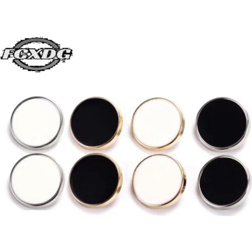 10pcs 11.5/15/20/25mm Decorative Buttons for Clothing Fashion Metal Black Small Buttons for Shirt DIY Sewing Buttons for Clothes