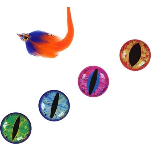 200PCS 3D 4D DIY Dragon Eyes for Saltwater Fly Tying Streamers Reptile Pike Bass Trout Plastic Lures materials 4 Colors