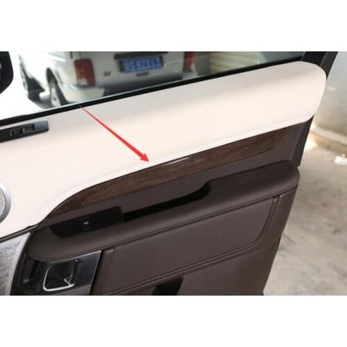 4pcs For Land Rover Discovery 5 LR5 L462 2017 2018 Wood Grain Interior Door Panel Trim Accessories