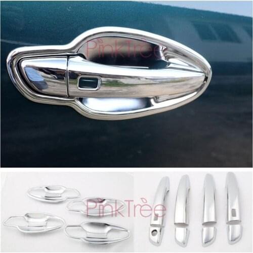 ABS Chrome Trim Door Bowl Handle Cover Protective Sticker For Peugeot 3008 GT 2017 2018 Exterior Accessories Car styling