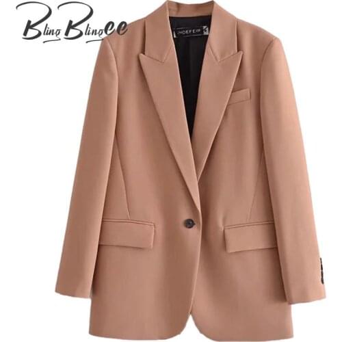 Aonibieer 2021 Women 2 Piece Set Suit Blazer Trousers Elegant Fashion Chic Lady Urban Outfits Jacket Pant Single Button Spring