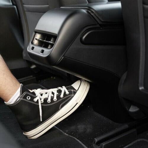 Car Rear Armrest Anti Kick Cover Carbon Fiber Replacement for Tesla Model Y