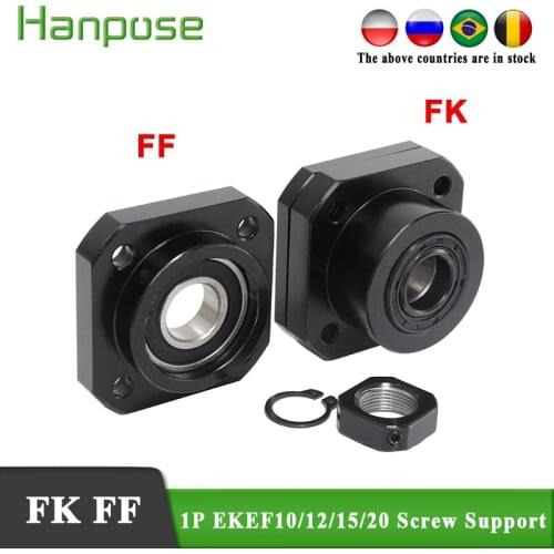 Free Shipping 1sets support for CNC parts FK10 FF10 FK12 FF12 FK15 FF15 FK20 FF20 for ballscrew SFU1605 SFU1204