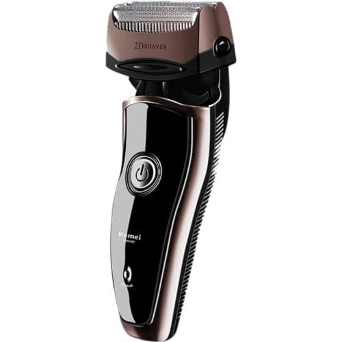 Kemei km-8009 Mens Electric Foil Shaver with 2 Spare Shaving Heads Rechargeable and Cordless Razor