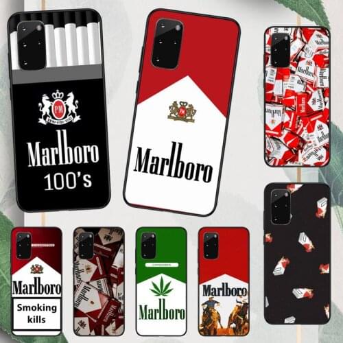 ART rose Marlboros cigarette box Phone Cases For Samsung galaxy S 9 10 20 A 10 21 30 31 40 50 51 71 s note 20 j 4 2018 plus