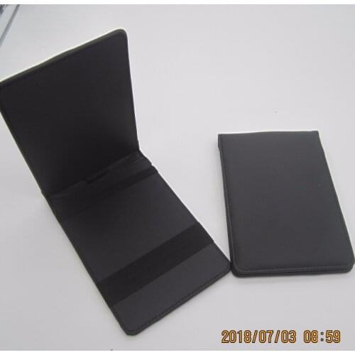 Black color golf score card yard book cover PU leather golf scorecard holder Unique PU leather golf scorecard holder