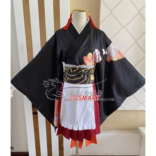 Demon Slayer Kimetsu no Yaiba Kibutsuji Muzan Maid Uniform Dress Cosplay Costume Halloween Party Suit For Women Outfit Customize