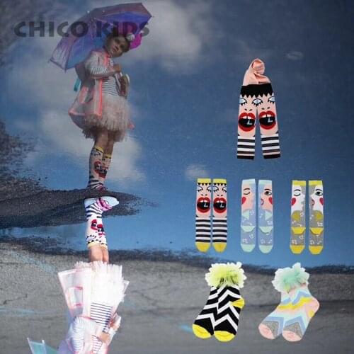 Kids Girls Toddlers Socks W/ 7 color,Children Smile Socks , Kids Baby Girls Ins Cotton Socks Size 0-6Year