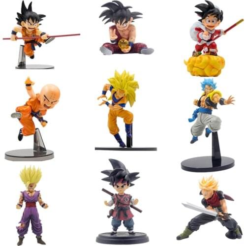 Dragon Ball Super Saiyan Son Goku Frieza Sharuklin Trunk Little Buu Son Gohan Anime Action Hot Sale Collectible Doll Model Toys