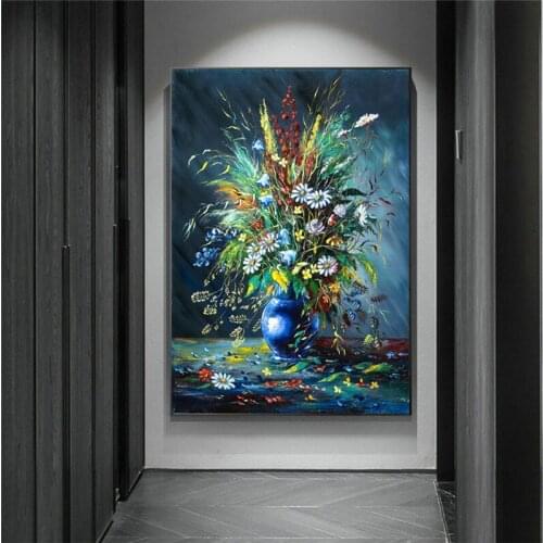 Flowers Diamond painting on Canvas Wall Pictures diamond embroidery Home Living Room Wall Art still life vase home DecorZP-3765