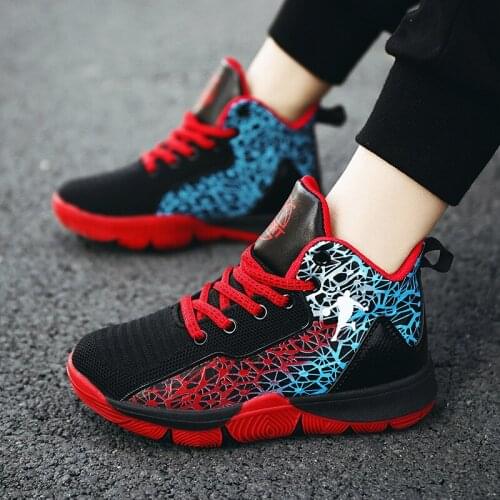 Boys Men Basketball Shoes 2021 Hot Sale Kids Sneakers Outdoor Big Kids Non-slip Sports Shoes Footwear Tenis Shoes Basket Sport