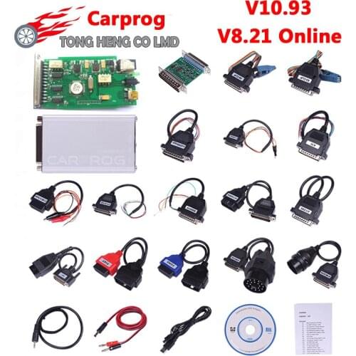 Best Quality Carprog V10.93 / V8.21 Online Version Car Prog ECU Chip Tunning Car Repair Tool With All 21 Items Adapters