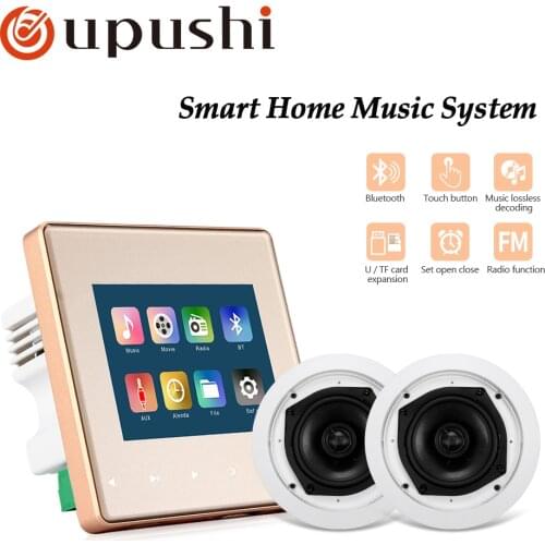 Oupushi Best Seller A3 Mini Wall Amplifier Wall Pad With Ceiling Speaker Package Home Public Background Music