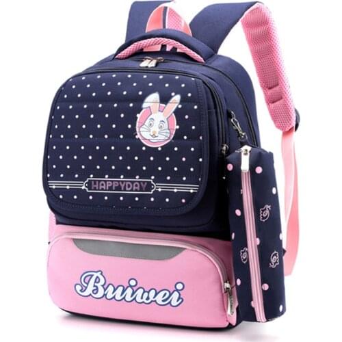 Contrast color backpack fashion schoolbag boys girls stitching travel schoolbag children storage bag backpacks with pencil case