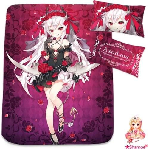 Anime Cartoon Cosplay Azur Lane Vampire Mattress Cover Fitted Sheet Fitted cover bedspread counterpane