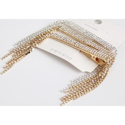 New arrival Fashion women Hair accessories bling-bling elegant barrettes vintage Rhinestone hair clips for girls korea style