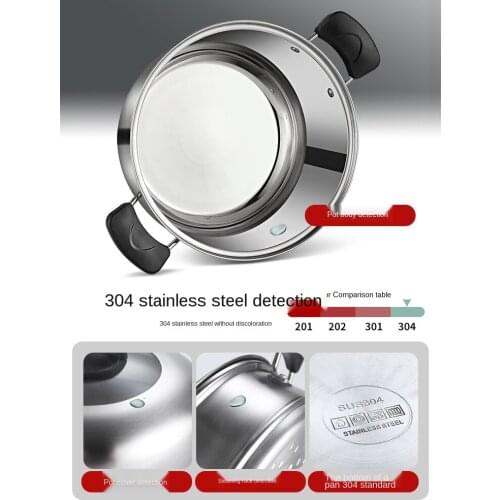 Steamer household 304 stainless steel thickened steamer multifunctional induction cooker steam steamed bread stew gas stove