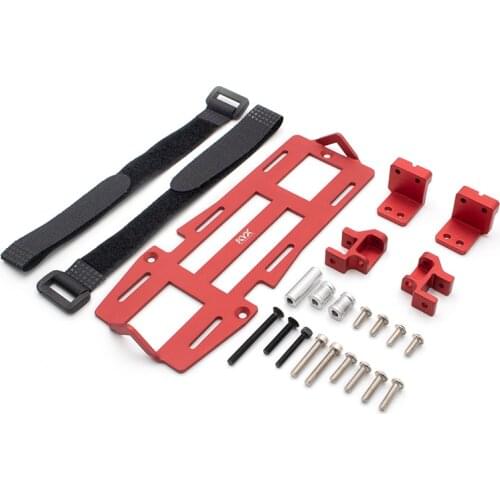 1Set Model Car Aluminum Alloy Front Servo Mount Metal Servo Fixing Bracket Modified Battery Holder for Rock Crawler RC Car Parts