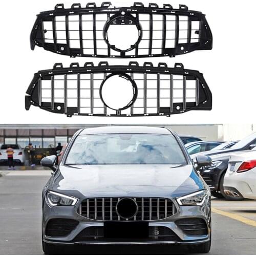 Front Bumper Racing Grill Billet Grille Cover For Mercedes-Benz W118 CLA-Class 2020 2021 GT