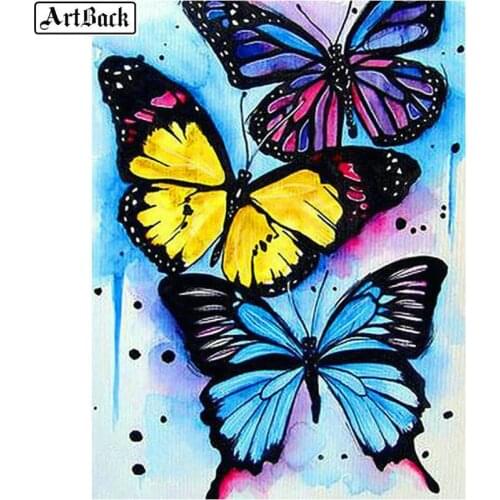 Full square 5d diy diamond painting butterfly painted picture diamond mosaic sticker diamond embroidery animal decoration