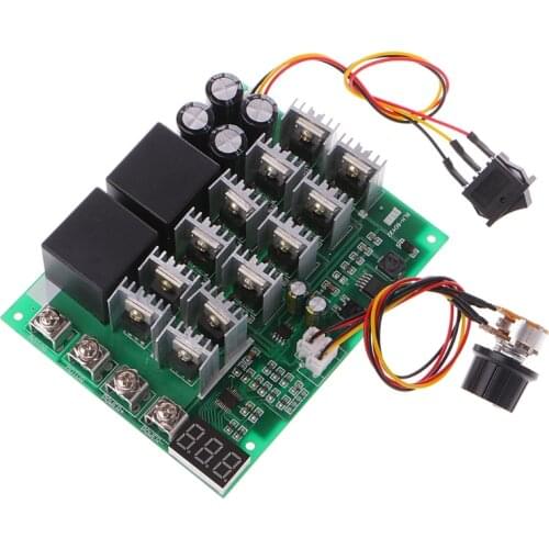 DC 10-55V 12V 24V 36V 48V 55V 100A Motor Speed Controller PWM HHO RC Reverse Control Switch With LED Display W329