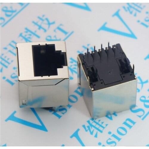 Network socket Bring Shield RJ45 Vertical 180 5224 8P8C Environmental Protection Directly Insert 180 Degree