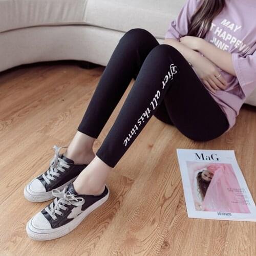 Maternity pants autumn Letter Printing Slimming Support Abdomen Elastic Waist Belly Support Pants Maternity Trousers