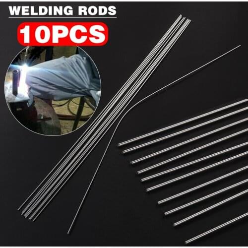 10pcs Metal Aluminum Magnesium Silver Welding Rod with Low Temperature 1.6mm Diameter 450mm Length