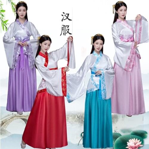 Ancient Chinese Costume Hanfu Tang Dynasty Party Folk Dress for Women Cosplay Stage Traditional Clothes Dance Festival Outfits
