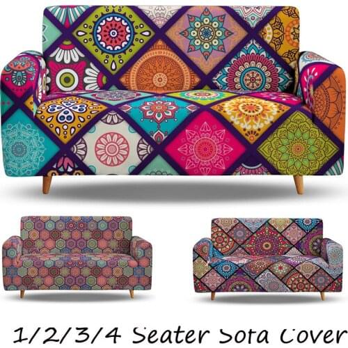 Four Seasons Elastic Sofa Covers Living Room Stretch Bohemian Non-slip Couch Cover Sofa Slipcover Chair Protector 1/2/3/4 Seater