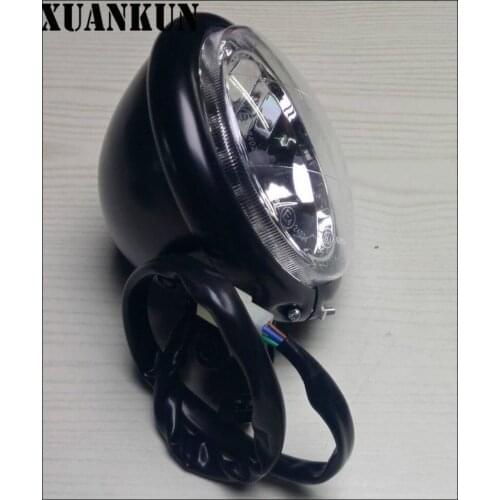 XUANKUN 4.5 Inch Retro Motorcycle Modified LED Day Lamp Headlamps Headlamps