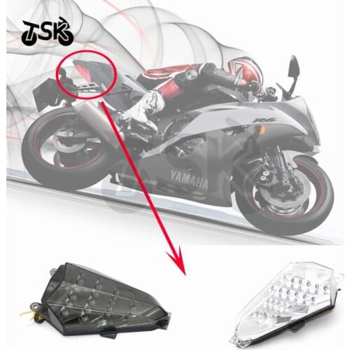Motorcycle Tail Light Integrated Turn Signals Brake Lamp For YAMAHA YZF R6 YZF-R6 2006 2007 Motorbike Tail Turn Flasher lamp