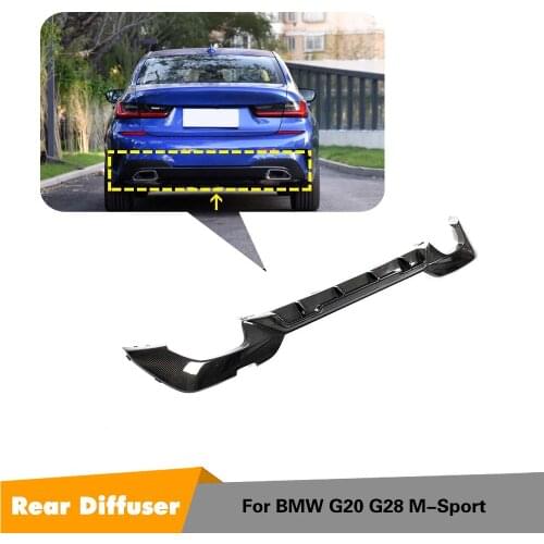 G20 G21 G28 Carbon Fiber Rear Bumper Diffuser Protector For BMW BMW 3 Series G20 G28 M PORT 2019 2020
