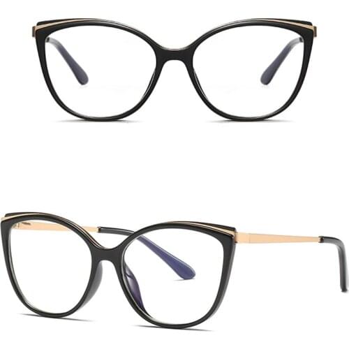 Anti Blue Light Radiation Glasses for Women Cat Eye Retro Eyewear Frame Computer Glasses Optical Eye Glasses Blue Light Blocking
