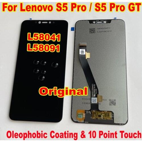 Best Working LCD Display Touch Panel Screen Digitizer Assembly Glass Sensor For Lenovo S5 Pro L58041 S5pro GT L58091 Pantalla