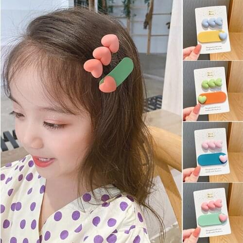1Pair Bangs Love Hairpins with Heart Design Durable Long Lasting Comfortable to Wear for Daily Life BN
