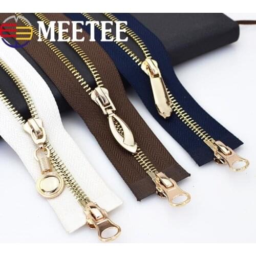 1pc Double Sliders Metal Zippers Eco-friendly Open-end Long Zipper For Sewing Down Jacket Coat Clothing Zipper Tailor Tools