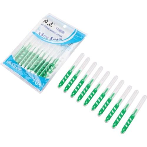 10Pcs/Bag Random Color Interdental Brushes 0.50mm Reusable Oral Hygiene New