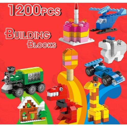 1200 Building Blocks DIY city Classic Blocks Set Animal Model Educational Children Compatible With Small Size Boys And Girls Toy