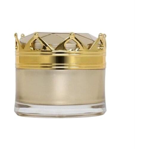 15G/20G gold/pearl white crown shape acrylic jar plastic jar cream jar for eye cream/essence/gel/moisturizer/night cream packing