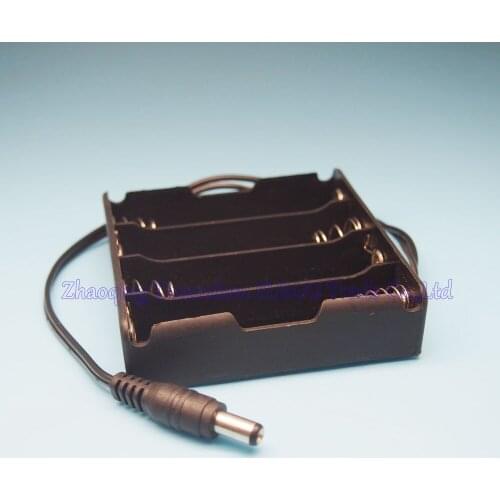 20pcs/lot 18650 Battery Case Box Holder for 4x 18650 batteries with 5.5*2.1mm DC Power Plug