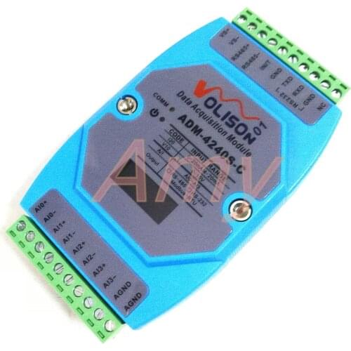 ADM-4240 4 way analog acquisition module 4-20mA 0-10V 0-20mA to 485 current voltage Modbus RTU